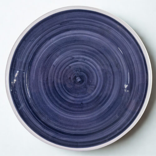 Piatto Fondo Blu Pavone