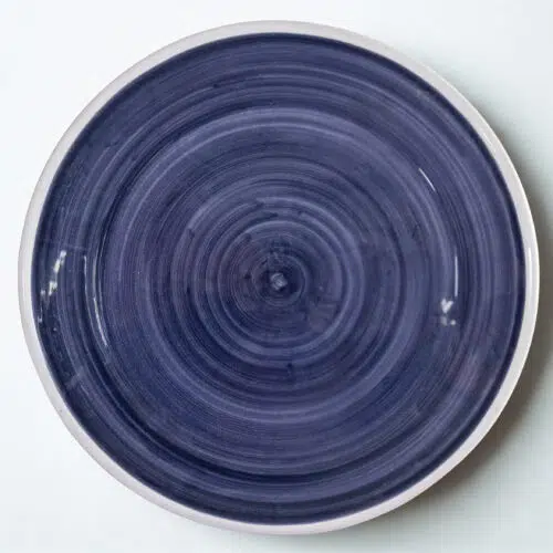 Piatto Fondo Blu Pavone