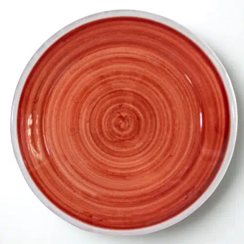 Piatto Fondo Rosso Aranciato