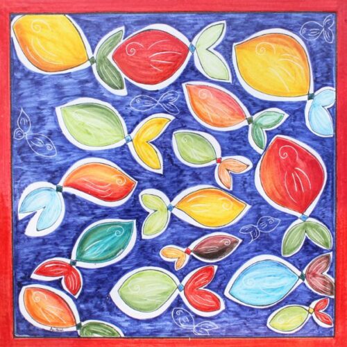 Tavolo Pesci Stilizzati